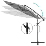Hanging Parasol 2.8 m, Grey