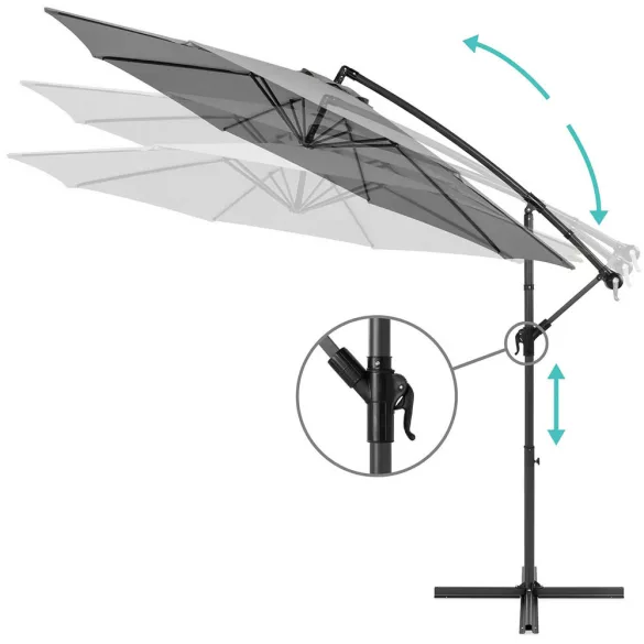 Hanging Parasol 2.8 m, Grey