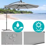 Hanging Parasol 2.8 m, Grey