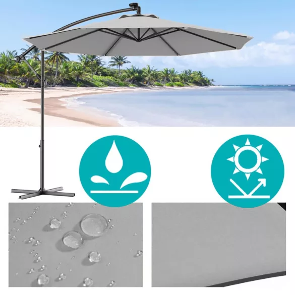 Hanging Parasol 2.8 m, Grey