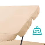 Double Sun Lounger with Canopy - Beige