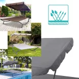 Double Sun Lounger with Canopy - Grey