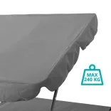 Double Sun Lounger with Canopy - Grey