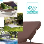 Double Sun Lounger with Canopy - Dark Brown