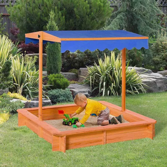 Sandbox with Shade Canopy