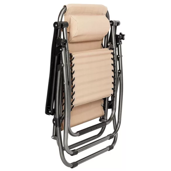 Zero Gravity Garden Chair with Free Cup Holder, 2 Beige