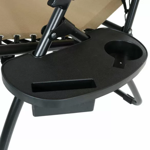 Zero Gravity Garden Chair with Free Cup Holder, 2 Beige