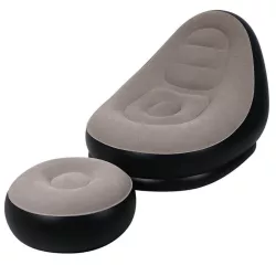 Inflatable Armchair with Footrest