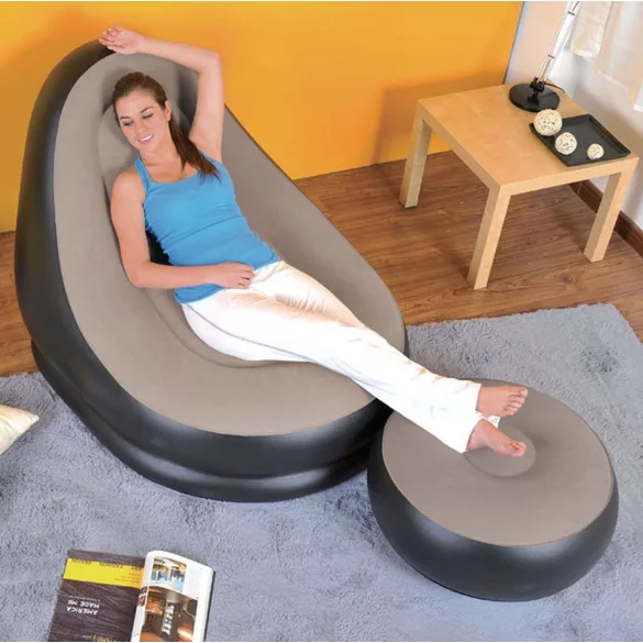 Inflatable Armchair with Footrest