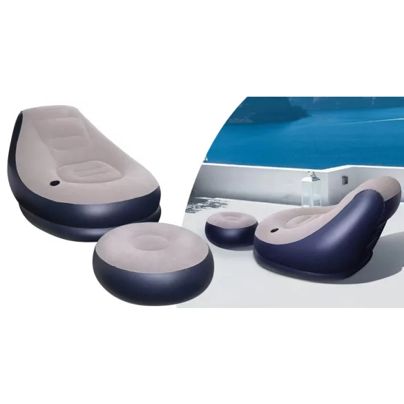Inflatable Armchair with Footrest