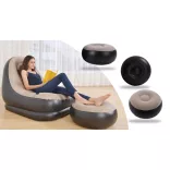 Inflatable Armchair with Footrest