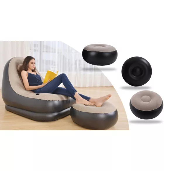 Inflatable Armchair with Footrest