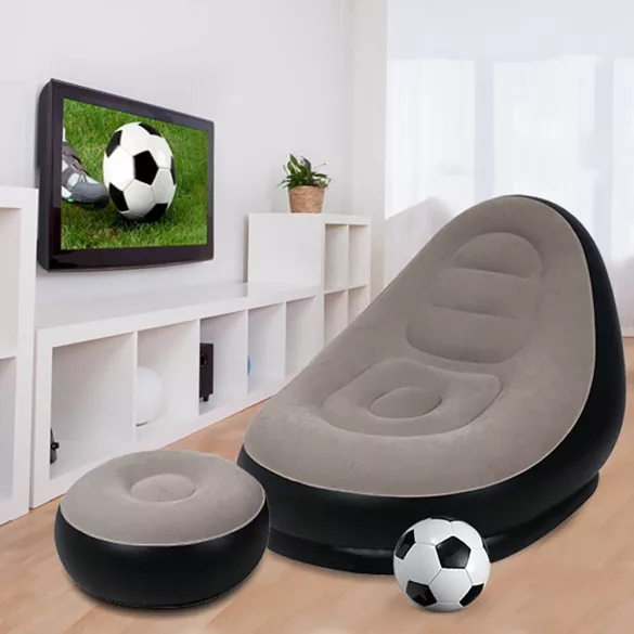 Inflatable Armchair with Footrest