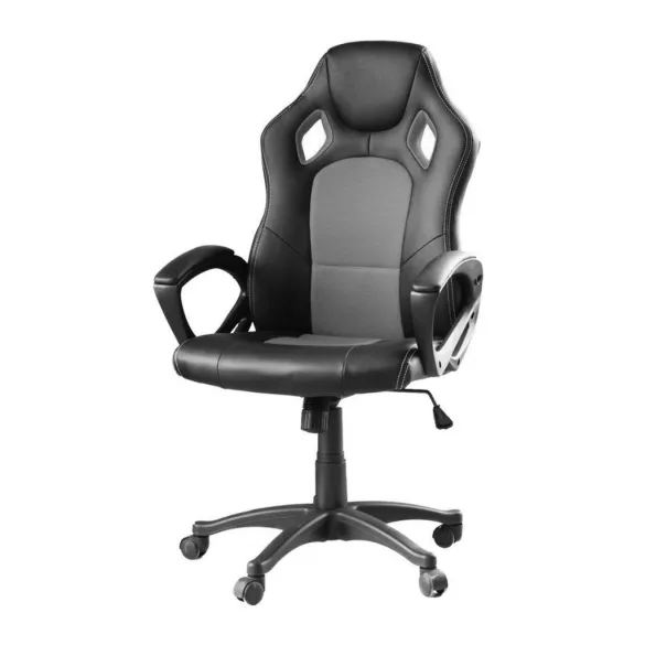 Gamer chair in multiple colors - basic-colored backrest, gray