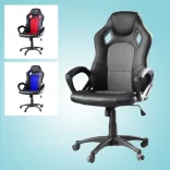 Gamer chair in multiple colors - basic-colored backrest, gray