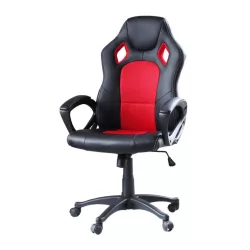 Gamer chair in multiple colors - basic colored backrest, red