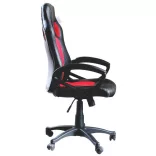 Gamer chair in multiple colors - basic colored backrest, red