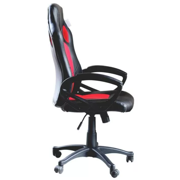 Gamer chair in multiple colors - basic colored backrest, red