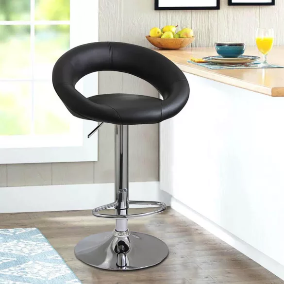 Set of 2 Bar Stools, Available in Color - Black