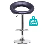 Set of 2 Bar Stools, Available in Color - Black