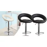 Set of 2 Bar Stools, Available in Color - Black