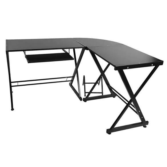 L-shaped desk - black