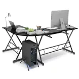 L-shaped desk - black
