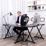 L-shaped desk - black