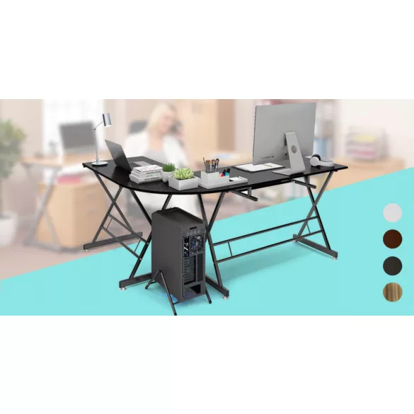 L-shaped desk - black