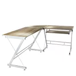 L-shaped desk - brown
