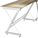 L-shaped desk - brown
