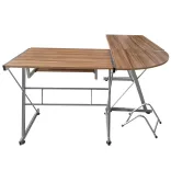 L-shaped desk - brown