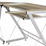 L-shaped desk - brown