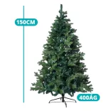 3D Artificial Christmas Tree with Metal Base, Multiple Sizes - 150 cm
