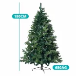 3D Artificial Christmas Tree with Metal Base, Available in Multiple Sizes - 180 cm