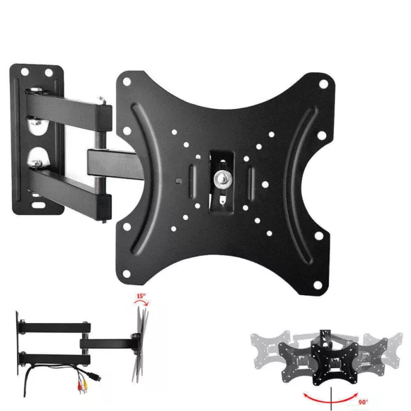 Wall-Mounted, Foldable TV Bracket, 14-42"