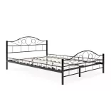 Mimi metal bed frame with a free slatted base in various sizes and colors - Black 160x200cm