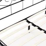 Mimi metal bed frame with a free slatted base in various sizes and colors - Black 160x200cm