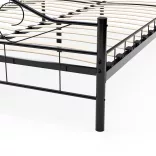 Mimi metal bed frame with a free slatted base in various sizes and colors - Black 160x200cm