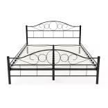 Mimi metal bed frame with a free slatted base available in multiple sizes and colors - Black 140x200cm