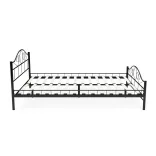 Mimi metal bed frame with a free slatted base available in multiple sizes and colors - Black 140x200cm