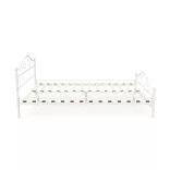 Mimi metal bed frame with a free slatted base available in multiple sizes and colors - White 140x200cm
