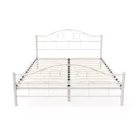 Mimi metal bed frame with a free slatted base available in multiple sizes and colors - White 140x200cm