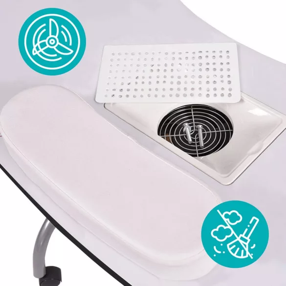 Portable manicure table with gift bag, 2 types - with fan