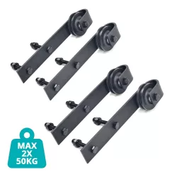 Sliding Door Rail Set in 2 Types - Double