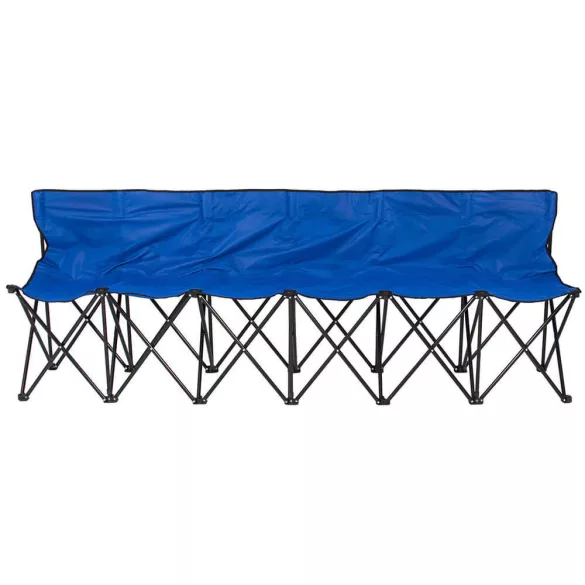 Foldable portable bench with a free carrying bag, for 6 people
