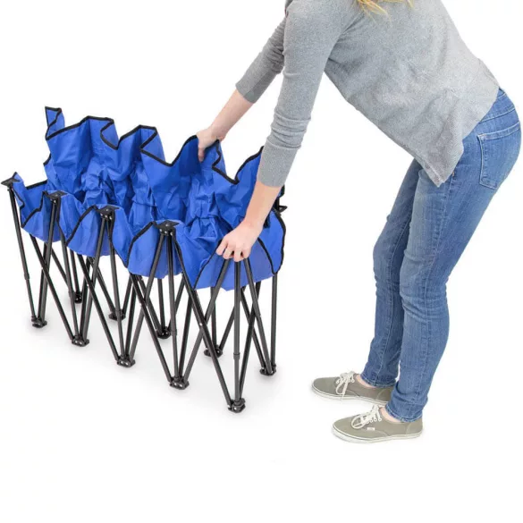 Foldable portable bench with a free carrying bag, for 6 people