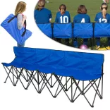 Foldable portable bench with a free carrying bag, for 6 people