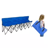 Foldable portable bench with a free carrying bag, for 6 people