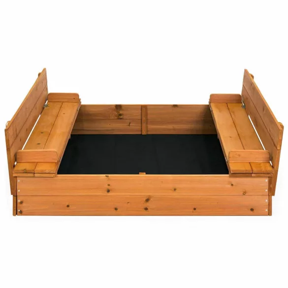 Wooden Sandbox with Convertible Roof